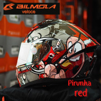 ราคา หมวกกันน็อคเต็มใบหุ้มคางBILmola VELOCE 2021 pirunha red (18736417091)