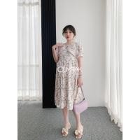 ราคา มีซับใน ให้นมได้ ชุดเดรสคลุมท้องผ้าไหมอิตาลี สีหวานพาสเทล BD1102 (18192430330)