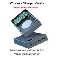 ราคา Wireless Power Bank แบตเตอรี่12V PD QC3 0 USB C ชาร์จไร้สาย DIY Shell 18650 Battery Charger Case สำหรับ iPhone 14 (21170878036)