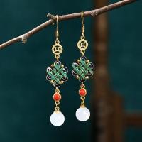ราคา Her Lab Jewelry จี้หยกธรรมชาติแท้ทองแท้24K ต่างหูแบบคลาสสิกต่างหูหินอ่อนสีขาวฝังทองสำหรับสุภาพสตรีผู้สูงศักดิ์สามารถสวมใส่ได้ทุกวันงานเลี้ยง (19540098453)
