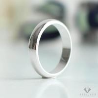 ราคา แหวนเงินแท้ 92 5 หน้าโค้ง ทรงท้องปลิง หน้ากว้าง 4 มม หนา 2 มม เนื้อตัน RB3x2 (351142241)