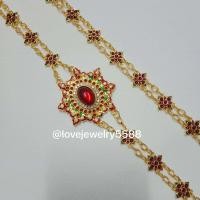 ราคา สร้อยสังวาลย์ สร้อยสังวาลย์พลอยสี สร้อยสังวาลย์ลูกปัด เครื่องประดับชุดไทย ใส่ได้ทั้งผู้ใหญ่ และเด็ก (17425732916)
