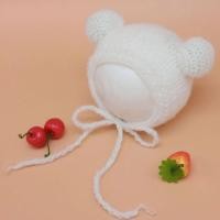 ราคา หมวกหมีน้อยสำหรับถ่ายภาพทารกแรกเกิดผ้าห่อตัวสำหรับทารกแรกเกิดผ้าห่มผ้ายืดสำหรับอุปกรณ์ประกอบฉากถ่ายรูปเด็ก (20061204585)