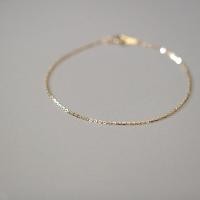 ราคา GOLDtutu ทองบริสุทธิ์ 14k สร้อยข้อมือทองเปลือยโซ่ธรรมดา Simple Light K สร้อยข้อมือทองออกแบบผู้หญิง kj444 (20669746697)