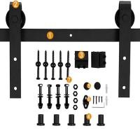 ราคา 2M 6 6 ฟุต รางเลื่อนประตู ประตูบานเลื่อน รางประตูเลื่อน ชุดรางเลื่อน Sliding Barn Door ไม่ขายประตู ฮาร์ดแวร์ประตูยุ้งข้าวเลื่อนลูกกลิ้งรางช (20799548431)