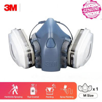ราคา ป้องกันฝุ่น PM 2 5 ฝุ่นควัน ชนิดใช้ซ้ำได้ 3M 7502 M และ ตลับกรองเคมีพร้อมแผ่นกันฝุ่น N95 ุ3M6001 (20500135228)