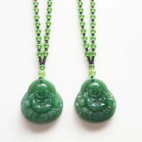 ราคา จี้ห้อยพระหยกแจสเปอร์เหอเถียนซินเจียงเหอเถียนจี้ห้อยคอพระสังกัจจายน์สีเขียวผักขมเครื่องประดับแบบห้อยแบบยาว (20475020631)