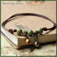 ราคา Blowing กำไลข้อเท้าเชือกเซรามิกสีน้ำตาลสีน้ำเงินสำหรับผู้หญิงผู้หญิงกำไลลูกปัดแบบทอมือผู้หญิงเครื่องประดับแฟชั่นสไตล์ชาติพันธุ์และวรรณกรรม (20523624055)
