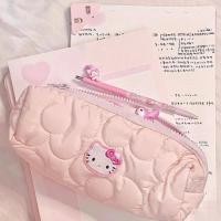 ราคา Sanrio HelloKitty Cartoon Cute Pencil case Student Large Capacity Pencil Storage Stationery Box Simple personality (19716780408)