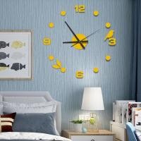 ราคา Horloge นาฬิกานาฬิกาติดฝาผนังขนาดใหญ่เรืองแสงแบบ3มิติ ใหม่อะคริลิค DIY สติ๊กเกอร์กระจกควอตซ์ duvar saat klock นาฬิกาปลุกไร้เสียงแบบทันสมัย (21171098377)