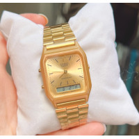 ราคา Watchhiend นาฬิกาข้อมือเรียบหรู คาสิโอ้ สองระบบ ดิจิตอลกับอนาลอค จับเวลา ตั้งปลุก มีวันที่ เดือน ปี พร้อมกล่องคาสิโอ (16721106430)