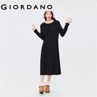 ราคา Giordanoผู้หญิง สีทึบแถบหลุมแถบรอบคอยาวชุด Free Shipping 13462681 (15799929802)