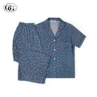 ราคา G G Nightwear รุ่น EN6P34 ชุดนอน เสื้อแขนสั้นคอปก กางเกงขา 4 ส่วน ลายดอกไม้ ผ้า Spun Rayon สีเขียว GR (20878015613)