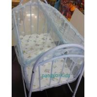 ราคา Pangforkids เปลไกวลูกกรงเด็ก ฺBaby Cradle เปลไกวเด็กพร้อมมุ้ง เปลเด็กขนาดกลาง ฟรีโมบายปลาตะเพียนใบลานแบบโบราณ 1 ชุด เปลนอนเด็กทารก 0M (381447155)