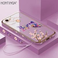ราคา Hontinga เคสโทรศัพท์ OPPO F5 F5 Plus F5วัยรุ่นเคสแฟชั่นสีสันสดใสทำจากโครเมี่ยมเนื้อนุ่มเคลือบ TPU ทรงสี่เหลี่ยมเคสคลุมรอบเครื่องมีกล้องป้องกันเคสยางกันแรงกระแทกสำหรับเด็กผู้หญิง (13976159694)