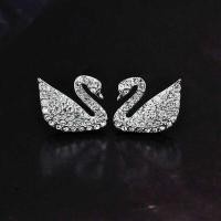 ราคา พร้อมส่ง ต่างหู2022ไหม่ Swarovski ต่างหู หงส์น้อยเพชรเต็ม (12570587822)