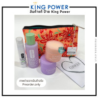 ราคา ดูแลผิวหน้า Clinique Gift Set Travel 4 Items Bag สินค้าของแท้ป้าย King Power (20505644564)