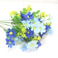 ราคา ดอกเดซี่ ช่อดอกไม้ประดับจากผ้าไหม 1ช่อดอกไม้7สาขา28หัวเดซี่ดอกไม้ประดิษฐ์งานแต่งงานถือดอกไม้ตกแต่ง (20557438574)