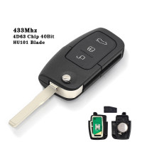 ราคา KLNU ชิป4D63 433MHz กุญแจ Mobil Remote Control แบบพับสำหรับ Ford Focus 3 2 Mondeo Fiesta ปลอกกุญแจรีโมท3ปุ่ม40บิต (19686989729)