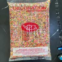 ราคา เม็ดน้ำตาล ตกแต่งขนม เรนโบว์ ช็อคไรซ์ ลูกปัด 1 กิโลกรัม ตรา ช้าง ตราดอกบัว (20607281069)