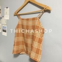 ราคา เสื้อสายเดี่ยวลายสก็อต เสื้อสายเดี่ยว เสื้อลายสก็อต (19921066059)