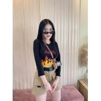 ราคา พร้อมส่ง เสื้อครอปแขนยาวไฟเดส พร้อมส่ง หลายสี (19015936865)