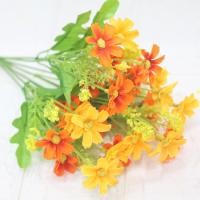 ราคา ดอกเดซี่ ช่อดอกไม้ประดับจากผ้าไหม 1ช่อดอกไม้7สาขา28หัวเดซี่ดอกไม้ประดิษฐ์งานแต่งงานถือดอกไม้ตกแต่ง (20557438573)