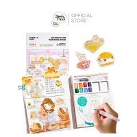 ราคา Joan Miro ชุดสมุดระบายสีน้ำแบบพกพา Portable with Tools Water Coloring Book Dessert Princess (20869834783)