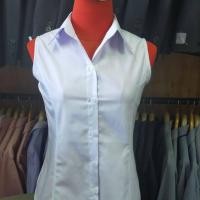 ราคา เสื้อเชิ้ตสีขาวแขนกุด (4465410604)