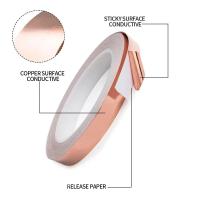 ราคา เทปกาวทองแดง เทปป้องกันนำไฟฟ้า เทปฟอยล์ทองแดง เทปทนความร้อน ความกว้าง 5มม 6มม 10มม ความยาว 20ม (21170884520)