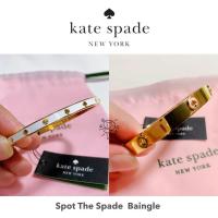 ราคา พร้อมส่งที่ไทย kate Spade กำไลข้อมือ กำไลคาเทียร์ เคทสเปด กำไลใบโพธิรอบ สีทอง สีขาว (20906486342)