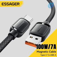 ราคา Essager 7A สายเคเบิ้ล USBA Type C 100W USB Type C สายสายชาร์จเร็ว Type C USB2 0 480Mbps สำหรับ iPhone 15 Samsung Xiaomi Huawei Mate60 Pro Honor สายชาร์จอย่างเร็วโอนถ่ายข้อมูล (21330473696)