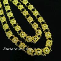ราคา สร้อยสังวาลย์สีทอง เครื่องประดับชุดไทย สร้อยสังวาลย์มีเพชรสีขาว งานหนาอย่างดี (14160506356)