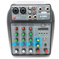 ราคา A ONE มิกเซอร์ MINI 4 channel มีBluetooth MP3 USB SD รุ่น W 4 (337360930)
