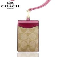 ราคา COACH ที่ใส่บัตรมีสายคล้องคอ ID LANYARD IN COLORBLOCK SIGNATURE CANVAS F57964 (11877048028)