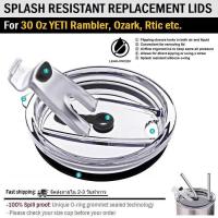 ราคา ฝาปิดแก้ว ฝาปิด ฝาแก้ว ขนาด 30 oz สำหรับ Rambler RTIC Ozark ป้องกันน้ำรั่วไหล มีช่องใส่หลอด Replacement Spill Proof Lids for Rambler Ozark Trail Tumbler Lid 30 oz (382317097)