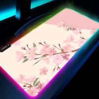 ราคา แผ่นรองเมาส์ XXL Kawaii แผ่นรองเม้าส์คอมพิวเตอร์สีชมพู RGB Gamer Girl backlit MAT GAMING อุปกรณ์เสริม deskmat mousepad น่ารักเดสก์ท็อป MAT (21170115718)