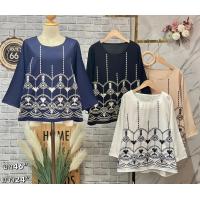 ราคา เสื้อผ้าปักลายสวย ผ้าสปันจ์ อก46 ยาว24 ผ้าสปันจ์ปักลายสวยปลีกและส่ง (20939173830)