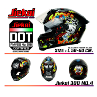 ราคา หมวกกันน็อคเต็มใบ พร้อมแว่น JieKai JK 300 2021 New Size L 59 60 CM (19408644141)