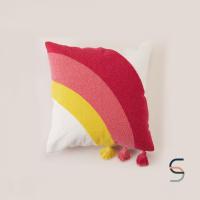 ราคา SARABARN Cushion Cover With Tassels ปลอกหมอนมีพู่ ปลอกหมอน สีชมพู (19970562962)