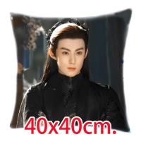 ราคา พร้อมส่งจากไทย หมอนผ้ากำมะหยี่พิมพ์ลายหวังเฮ่อตี้ Wang Hedi หรือ Dylan Wang ขนาด 36x36 ซม (19373238486)