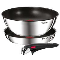 ราคา Tefal Ingenio Edition กระทะสแตนเลสไม่ติดกระทะ 3p เตาอบเครื่องล้างจานปลอดภัย ไม่มี PFOA เงิน (16136648282)