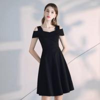 ราคา FC พร้อมส่ง ชุดเดรสปาดไหล่สายเดี่ยวสีพื้น 4 สี แฟชั่น ชุดสีแดง (7525220077)