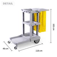 ราคา รถเข็นทำความสะอาด พร้อมฝาปิด รถเข็นแม่บ้านใส่อุปกรณ์ทำความสะอาด (18497777525)