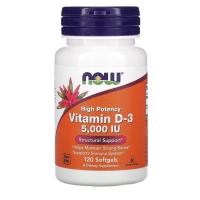 ราคา Exp2026 วิตามินดี Now Foods Vitamin D 3 5000 IU 120 Softgels (20970156929)