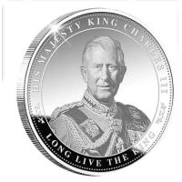 ราคา 1ชิ้นราชาแห่งอังกฤษชาร์ลส์ III ชุดเหรียญที่ระลึกชุบเงินผู้ถือในสหราชอาณาจักรพวงกุญแจของขวัญของที่ระลึก (21170862567)