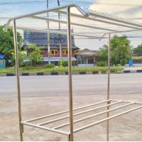 ราคา ราวตากผ้าสแตนเลส 304 ยาว1 5ม คานล่าง2เส้น ล้อยาง3นิ้วล็อคได้ (20715056898)