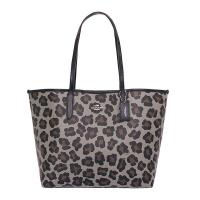 ราคา กระเป๋าถือ COACH แท้ ทรง Tote กระเป๋า Coated canvas ลายเสือ ใบใหญ่ เบา COACH 35874 CITY TOTE IN OCELOT PRINT COATED CANVAS (5513551)