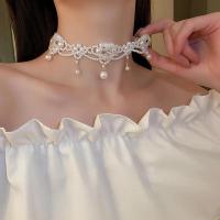 ราคา โช้คเกอร์แฟชั่นเกาหลีสร้อยคอลูกปัดมุกเทียมสามแถวหรูหรา (18440406927)