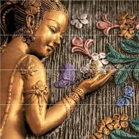 ราคา กระเบื้องผนังภาพชุด LADY VANYA 120X120 A 30X60CM 8 แผ่น ชุด (742736868)